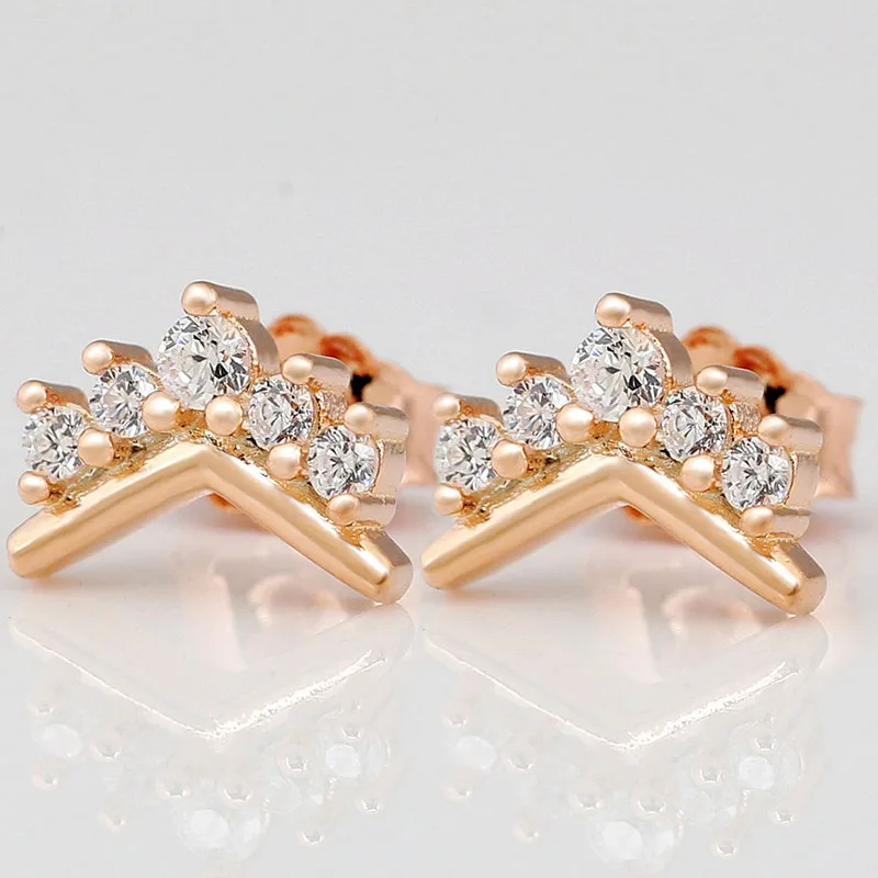 100% 925 Sterling Silver Pan Earring Rose Gold Crown Wishing Bone Earrings For Women Wedding Gift Fashion Jewelry
100% 925 Sterling Silver Pan Earring Rose Gold Crown Wishing Bone Earrings For Women Wedding Gift Fashion Jewelry