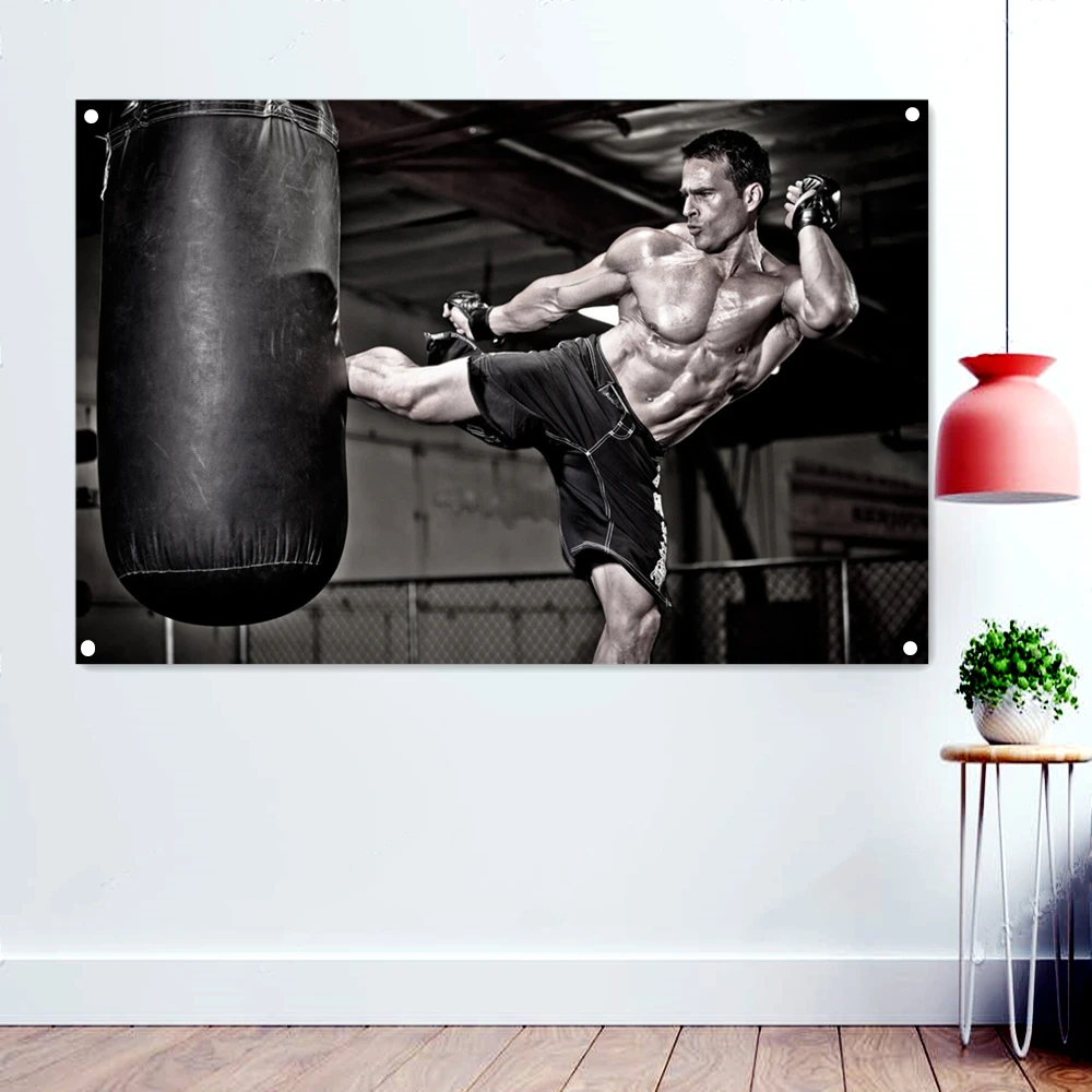 Male Boxer inTraining Wallpaper Black Background Banner Wall Art Hanging Cloth Boxing Workout Poster Flags Mural Gym Decoration
Male Boxer inTraining Wallpaper Black Background Banner Wall Art Hanging Cloth Boxing Workout Poster Flags Mural Gym Decoration