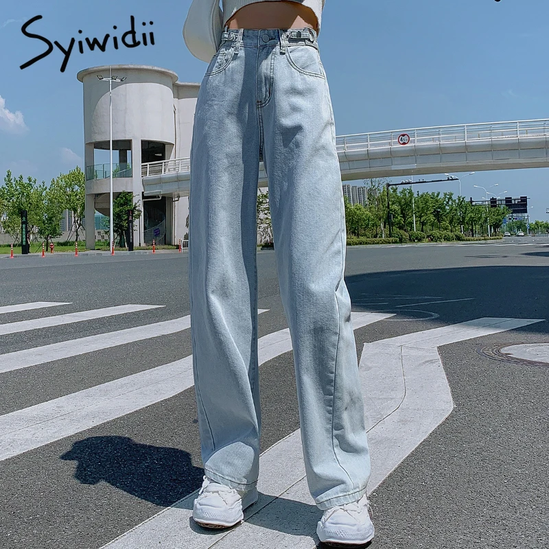 Syiwidii Vintage Streetwear High Waisted Jeans Women Button Adjust Denim Pants Straight Wide Leg Trousers Fall 2021 New XS-XXL
Syiwidii Vintage Streetwear High Waisted Jeans Women Button Adjust Denim Pants Straight Wide Leg Trousers Fall 2021 New XS-XXL