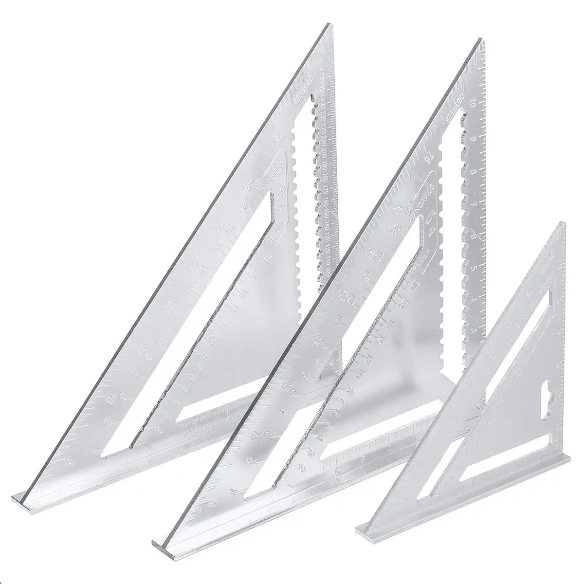 7/12 inch Angle Ruler Metric Aluminum Alloy Triangular Measuring Ruler Woodwork Speed Square Triangle Angle Protractor
7/12 inch Angle Ruler Metric Aluminum Alloy Triangular Measuring Ruler Woodwork Speed Square Triangle Angle Protractor
