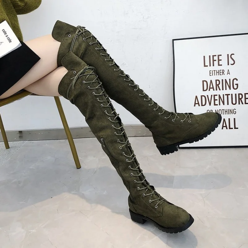 New Sexy Ladies Lace-up Over The Knee Boots Womens Plus Size Boots Shoes for Women Motorcycle Boots Winter Boots Punk Shoesnm6 
New Sexy Ladies Lace-up Over The Knee Boots Womens Plus Size Boots Shoes for Women Motorcycle Boots Winter Boots Punk Shoesnm6