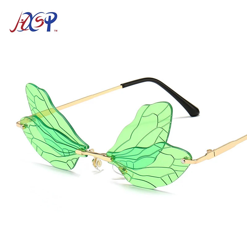 European And American Sun New Sunglasses Fashion Dragonfly Wings Color Rimless Sunglasses Party Sunglasses
European And American Sun New Sunglasses Fashion Dragonfly Wings Color Rimless Sunglasses Party Sunglasses