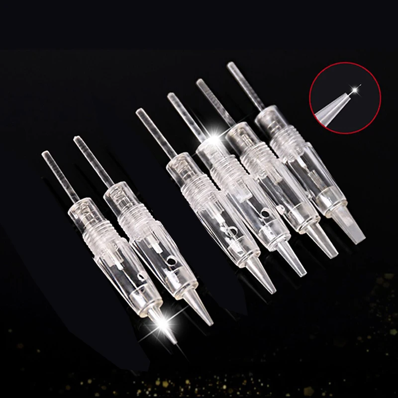 50 pcs Disinfection Cartridge Needle Permanent makeup tattoo needle accessories disposable for screw tattoo machine eyeliner lip