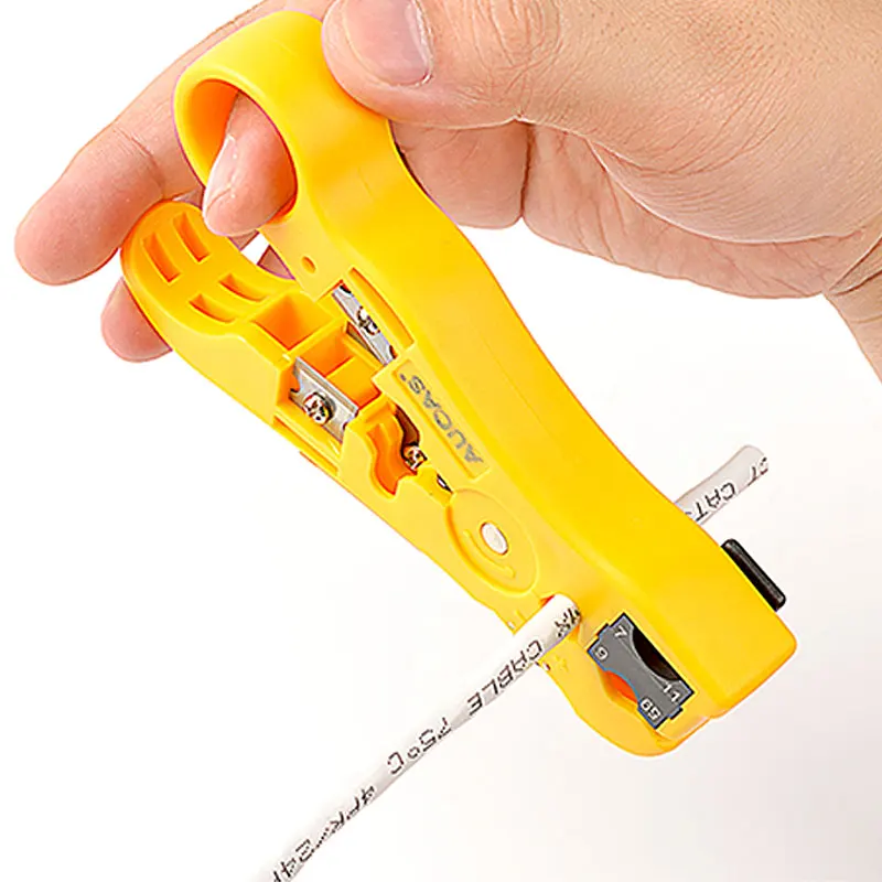 AUCAS Automatic Stripping Pliers Wire Stripper Rj45 Crimper Tools Cable Continuity Pliers Lan Stripper Network Cable Tester
AUCAS Automatic Stripping Pliers Wire Stripper Rj45 Crimper Tools Cable Continuity Pliers Lan Stripper Network Cable Tester