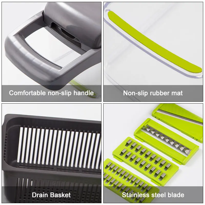 Vegetable Fruits Tool Kitchen Gadgets Grater Cutter Shredder Garlic Meat Chopper Carrot Potato Slicer Salad Maker
Vegetable Fruits Tool Kitchen Gadgets Grater Cutter Shredder Garlic Meat Chopper Carrot Potato Slicer Salad Maker