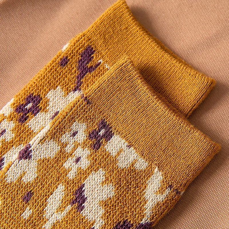 Harajuku Style Retro Floral Cotton Women Mid-length Socks High Quality Double Needle Lolita Sweet Girls Long Socks Women Socks 
Harajuku Style Retro Floral Cotton Women Mid-length Socks High Quality Double Needle Lolita Sweet Girls Long Socks Women Socks