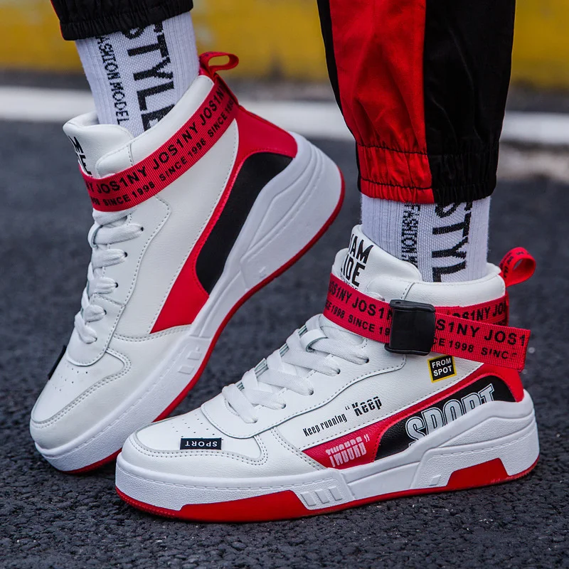 Autumn Trend High Top Men Sports Shoes Fashion Men Vulcanized Shoes White Sneakers Men PU Leather Non-slip Flat With Men Shoes
Autumn Trend High Top Men Sports Shoes Fashion Men Vulcanized Shoes White Sneakers Men PU Leather Non-slip Flat With Men Shoes