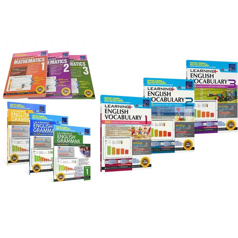 9 Books/Set SAP Learning Mathematics Book + SAP Learning English Grammar + SAP Learning English Vocabulary level 1-3 exercise
9 Books/Set SAP Learning Mathematics Book + SAP Learning English Grammar + SAP Learning English Vocabulary level 1-3 exercise