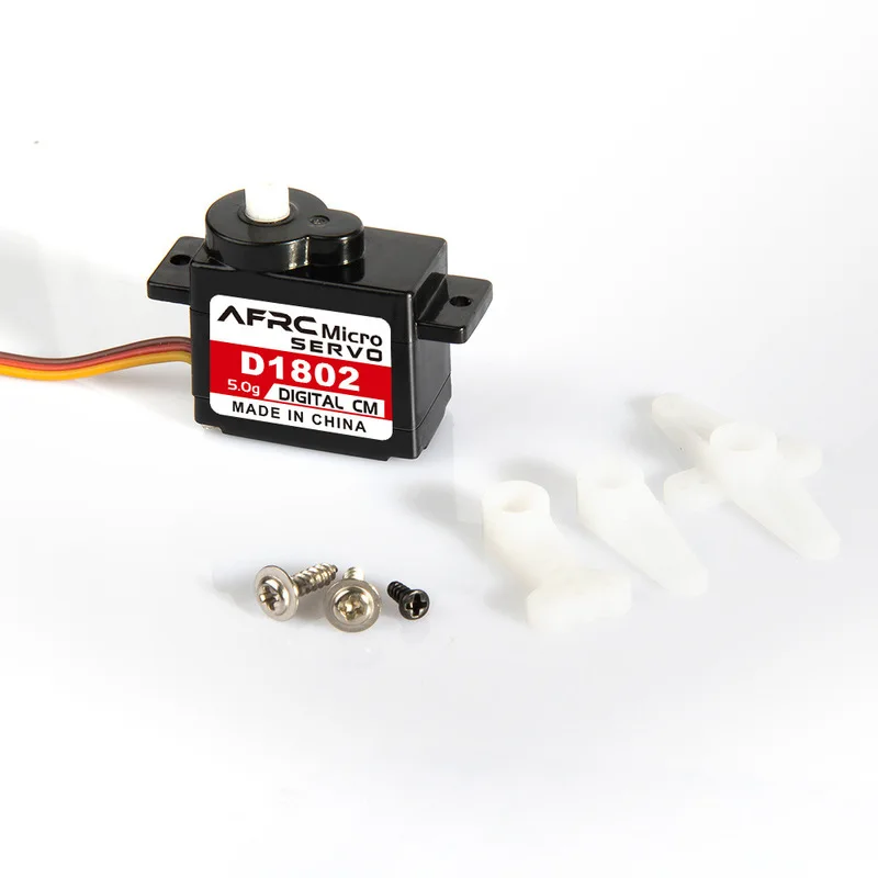 4PCS AFRC D1802 5g Micro Plastic Gear Digital Servo With for Futaba JR JST 1.25 Plug For RC Airplane Helicopter Robots
4PCS AFRC D1802 5g Micro Plastic Gear Digital Servo With for Futaba JR JST 1.25 Plug For RC Airplane Helicopter Robots