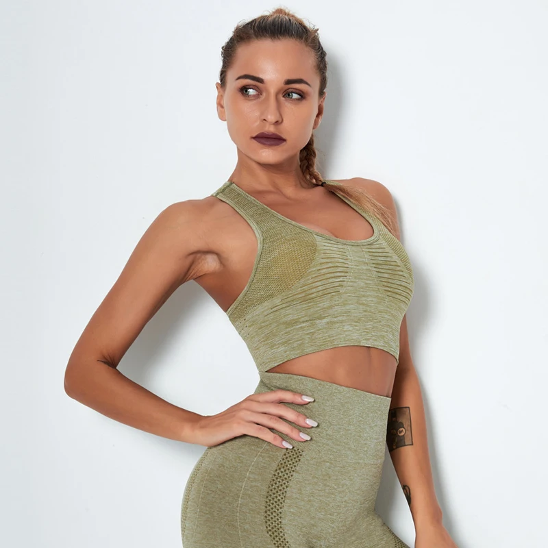 Seamless Knitted Shockproof Gathered Beauty Back Sports Bra Breathable Vest Yoga Wear Fitness Pants Sexy Breathable Hip Leggings
Seamless Knitted Shockproof Gathered Beauty Back Sports Bra Breathable Vest Yoga Wear Fitness Pants Sexy Breathable Hip Leggings