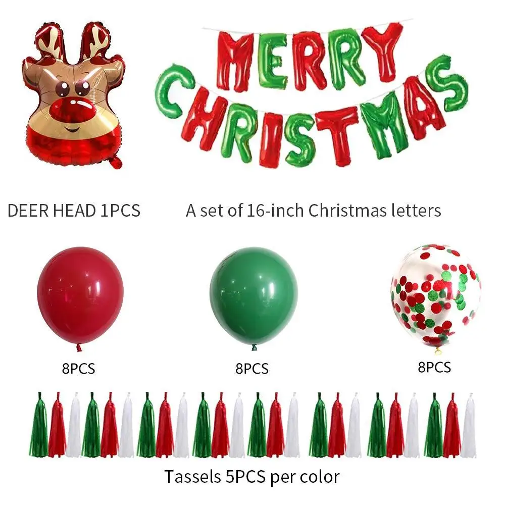 Elk Balloons Christmas Party Santa Claus Balloons Aluminum Foil Balloon Decoration Green Xmas Balloon Set Snowman Ornament Red
Elk Balloons Christmas Party Santa Claus Balloons Aluminum Foil Balloon Decoration Green Xmas Balloon Set Snowman Ornament Red
