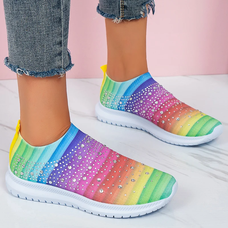 Fashion Rainbow Breathable Sock Sneakers Running Shoes Women Size 43 Comfortable Soft Low Sock Shoes Sports Women tenis feminino
Fashion Rainbow Breathable Sock Sneakers Running Shoes Women Size 43 Comfortable Soft Low Sock Shoes Sports Women tenis feminino