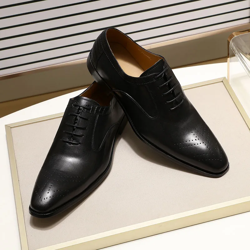2021 New Genuine Leather Men's Dress Shoes Handmade Office Business Wedding Blue Black Luxury Lace Up Formal Oxfords Mens Shoes
2021 New Genuine Leather Men's Dress Shoes Handmade Office Business Wedding Blue Black Luxury Lace Up Formal Oxfords Mens Shoes