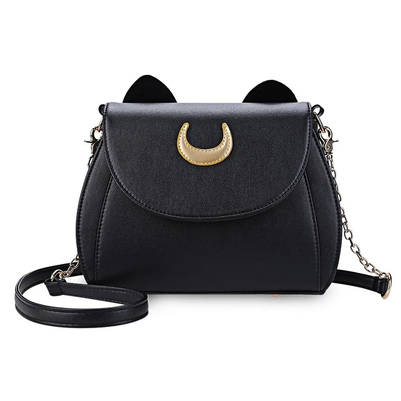 Sailor Moon Ladies Handbag Black Luna Cat Shape Chain Shoulder Bag PU Leather Women Messenger Crossbody Small Bag
Sailor Moon Ladies Handbag Black Luna Cat Shape Chain Shoulder Bag PU Leather Women Messenger Crossbody Small Bag