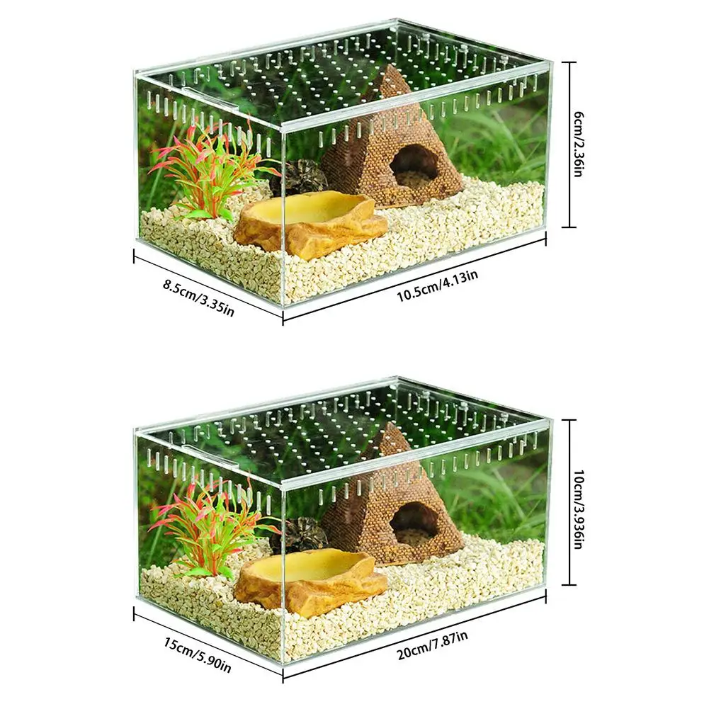 Reptile Breeding Box Acrylic Transparent Sliding Cover Reptile Tank Insect Spiders Tortoise Lizard Feeding Box Terrarium
Reptile Breeding Box Acrylic Transparent Sliding Cover Reptile Tank Insect Spiders Tortoise Lizard Feeding Box Terrarium