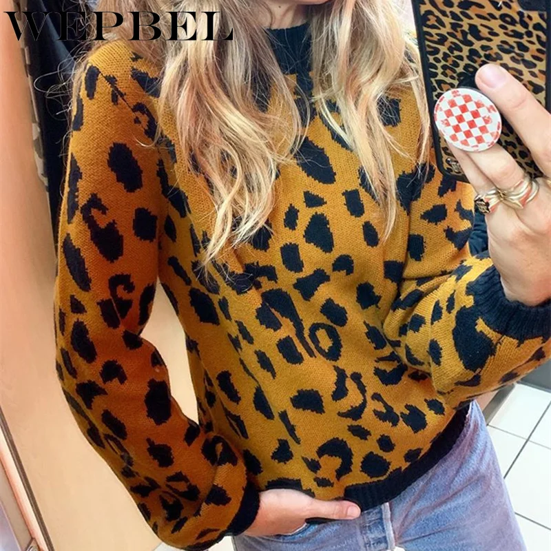 WEPBEL Autumn Winter Women Warm Leopard Patchwork Round Neck Long Sleeve Loose Pullover Sweater Plus Size Cotton T Shirt Tops
WEPBEL Autumn Winter Women Warm Leopard Patchwork Round Neck Long Sleeve Loose Pullover Sweater Plus Size Cotton T Shirt Tops
