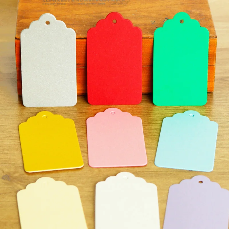 Закладки бумажные пустые для творчества цветной Рождественский подарок бирок 50