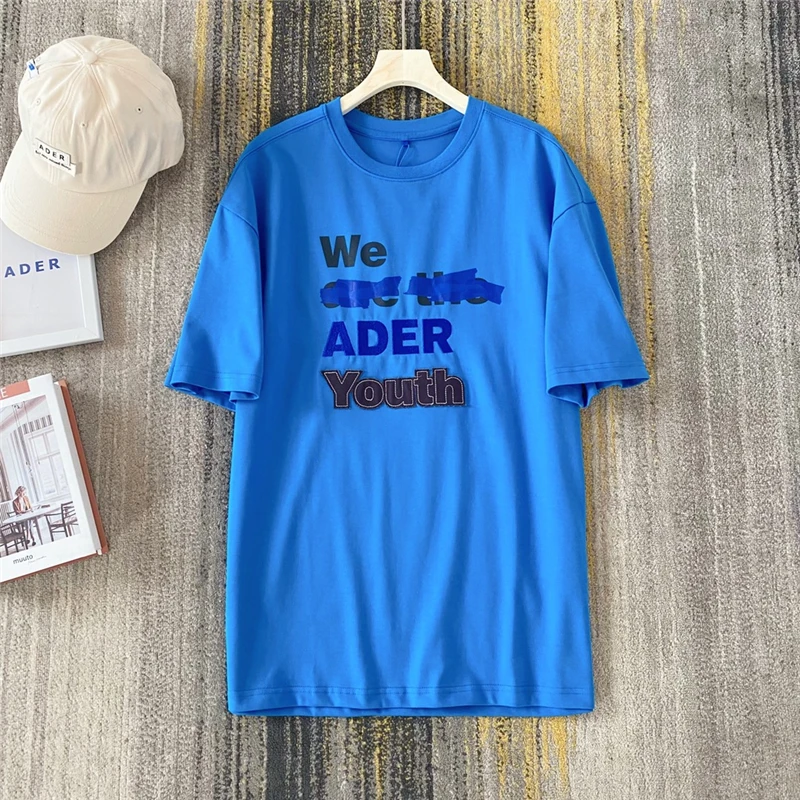 Мужская и женская футболка с вышивкой Blue We Are The Ader Youth ERROR, высокое качество 1:1, Повседневная модная футболка, топ
Мужская и женская футболка с вышивкой Blue We Are The Ader Youth ERROR, высокое качество 1:1, Повседневная модная футболка, топ