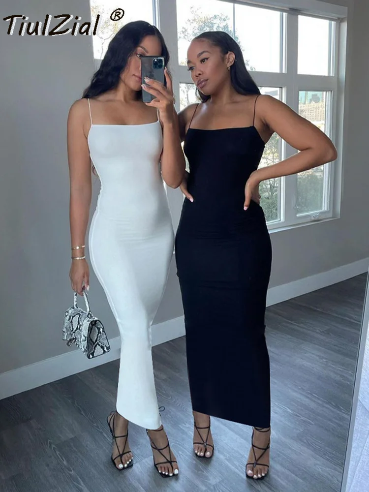 TiulZial Basic Black Midi Bodycon Dress Stretchy Holiday Sexy Summer Dress 2022 Sleeveless White Club Party Dresses Women
TiulZial Basic Black Midi Bodycon Dress Stretchy Holiday Sexy Summer Dress 2022 Sleeveless White Club Party Dresses Women