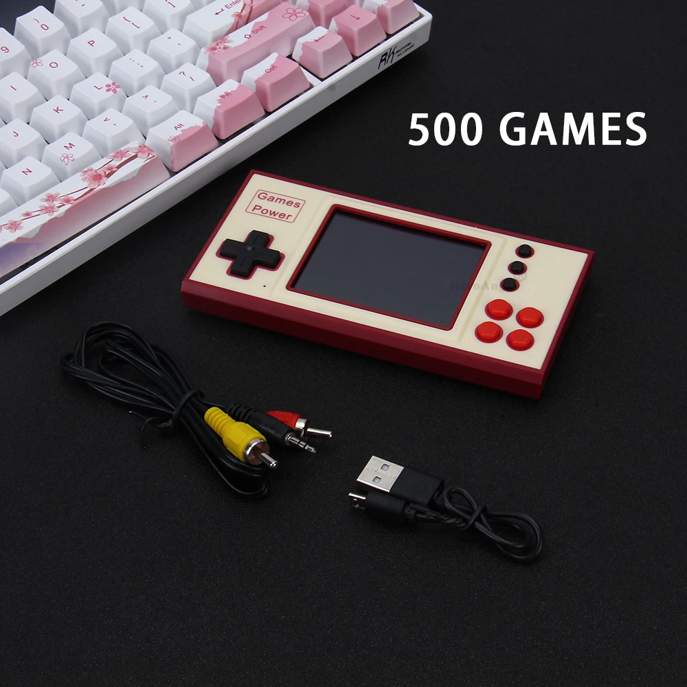 500 In 1 Classic Game Console Controller TV Connection Built-In 1000 mAh Battery Handheld Retro Game Player 2.8 Inch Screen
500 In 1 Classic Game Console Controller TV Connection Built-In 1000 mAh Battery Handheld Retro Game Player 2.8 Inch Screen