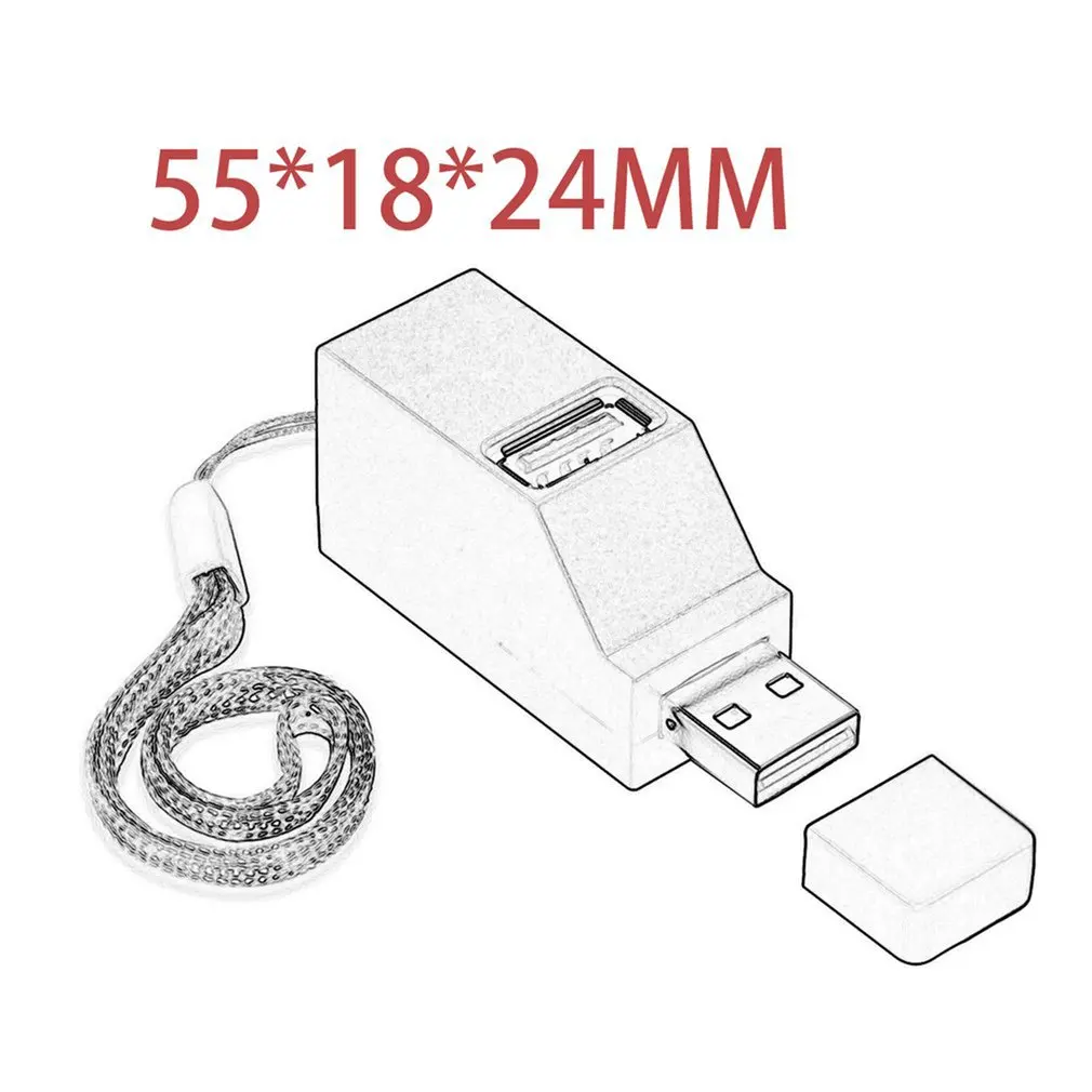 High Speed 3 Ports USB 2.0 Multi HUB Splitter Expansion Convenient Parts Desktop PC Laptop Adapter Hub
High Speed 3 Ports USB 2.0 Multi HUB Splitter Expansion Convenient Parts Desktop PC Laptop Adapter Hub