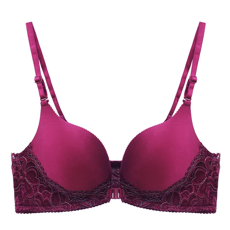 E lovegirl One-piece Front Buckle Bra Without Underwire Bra New Glossy Bra Rim Lace Bra 3/4 Cup Gathered Sexy Lingerie Women
E lovegirl One-piece Front Buckle Bra Without Underwire Bra New Glossy Bra Rim Lace Bra 3/4 Cup Gathered Sexy Lingerie Women