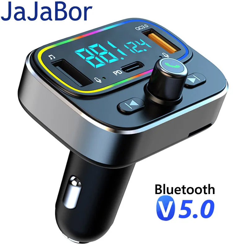 JaJaBor FM Transmitter 2 Microphones Dual USB QC3.0 PD20W Fast Charging Car Charger Bluetooth 5.0 Handsfree Car Audio Receiver
JaJaBor FM Transmitter 2 Microphones Dual USB QC3.0 PD20W Fast Charging Car Charger Bluetooth 5.0 Handsfree Car Audio Receiver