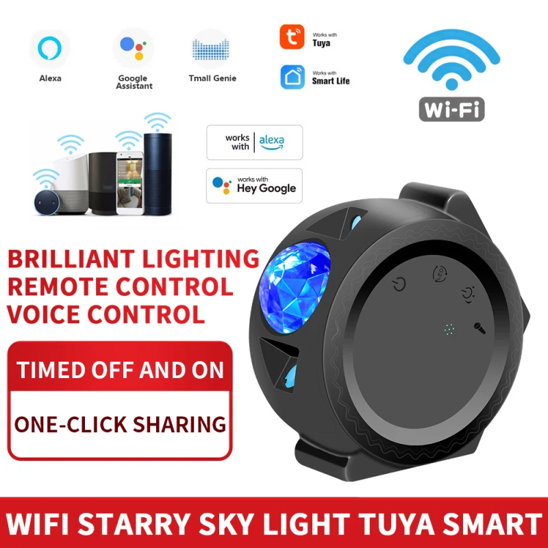 Smart Life Wifi APP Starry Sky Projector Galaxy Projector Voice Control By Alexa Google Home LED Night Light Lamp For Kid Gift
Smart Life Wifi APP Starry Sky Projector Galaxy Projector Voice Control By Alexa Google Home LED Night Light Lamp For Kid Gift