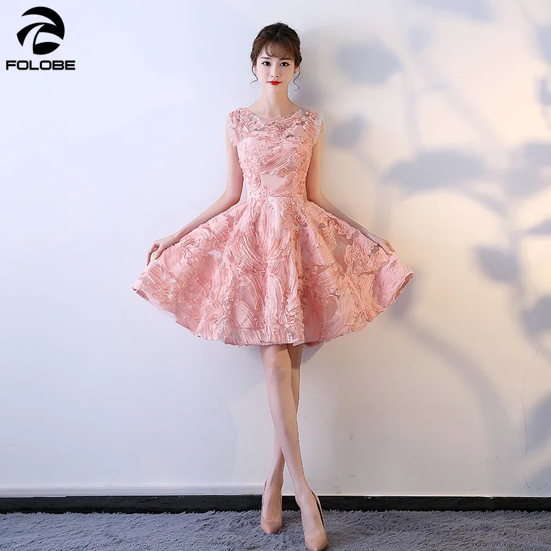 FOLOBE 2020 Elegant Banquet Party Dress O-Neck Pink Green Mini Women Formal Party Dress Gowns Vestidos 
FOLOBE 2020 Elegant Banquet Party Dress O-Neck Pink Green Mini Women Formal Party Dress Gowns Vestidos