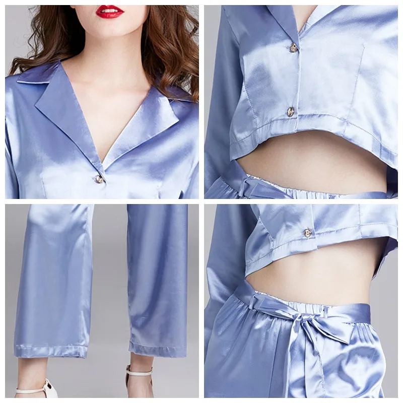 Пижама JULY'S SONG женская из 2 предметов модный пикантный топ и длинные штаны