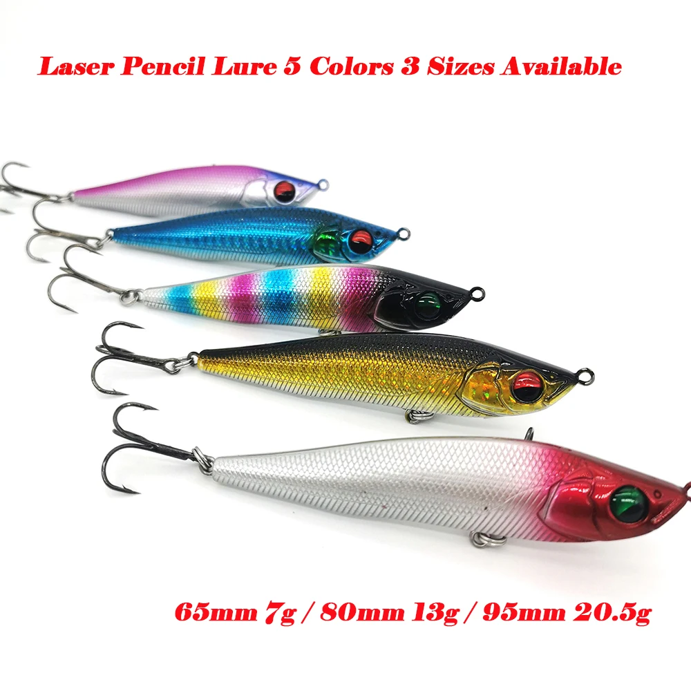 5Pcs Pencil Sinking Fishing Lures Noise Attraction Hard Artificial Laser VIB Lure Fish Swimbait 7g/13g/20g Wobbler Fishing Bait
5Pcs Pencil Sinking Fishing Lures Noise Attraction Hard Artificial Laser VIB Lure Fish Swimbait 7g/13g/20g Wobbler Fishing Bait