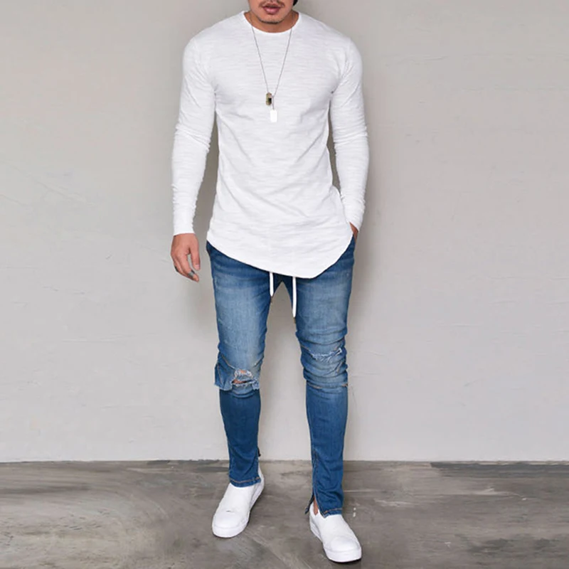 Men Personality Casual T-shirt Slim Fit T-shirt Spring New Fashion Tops O-neck Long-sleeved T-shirt Camisa Masculina
Men Personality Casual T-shirt Slim Fit T-shirt Spring New Fashion Tops O-neck Long-sleeved T-shirt Camisa Masculina