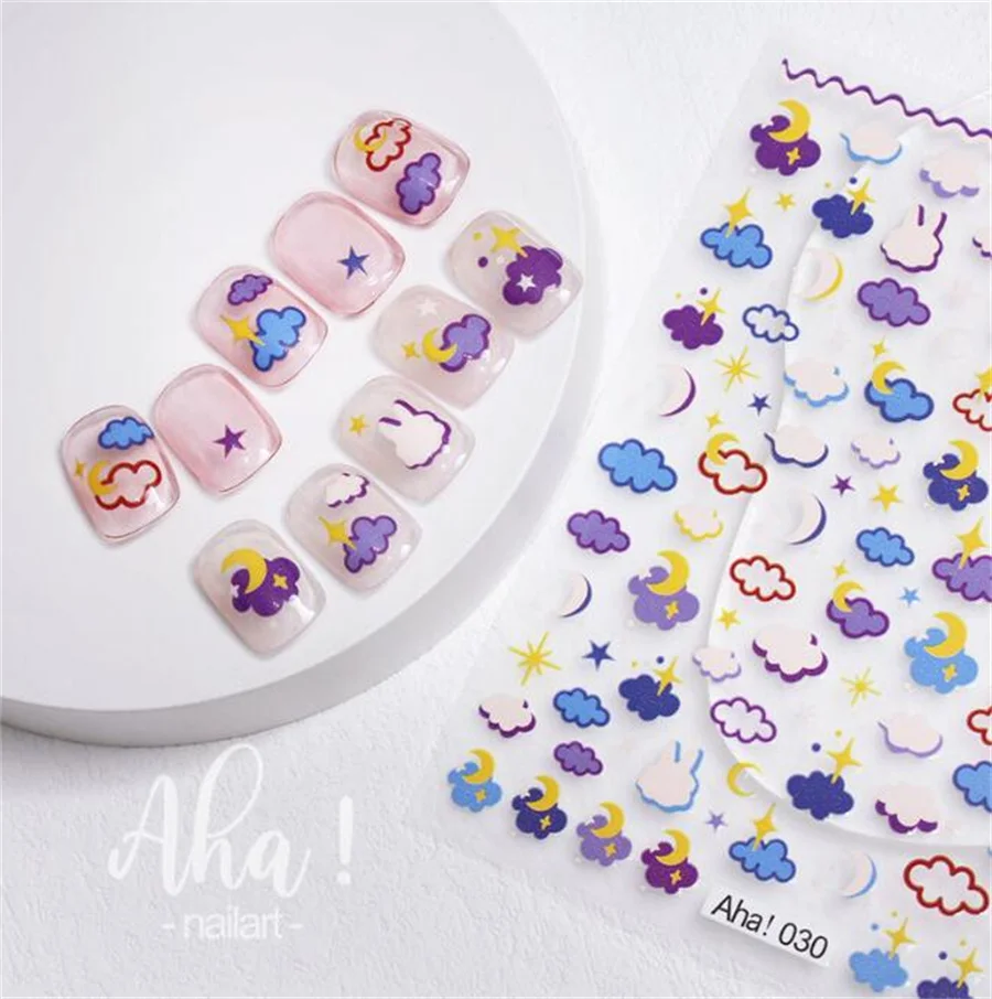 Ins Style Star Moon Cloud & Cartoon Rabbit High Quality 3D Engraved Nail Stickers Nail Art Decorations Nail Decals Design
Ins Style Star Moon Cloud & Cartoon Rabbit High Quality 3D Engraved Nail Stickers Nail Art Decorations Nail Decals Design