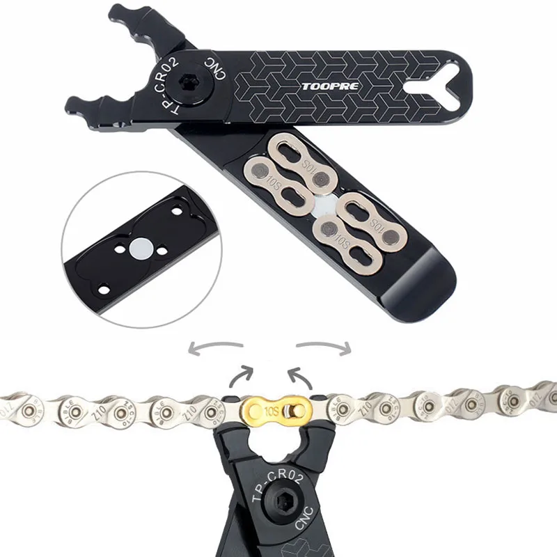 Multi Use Bicycle Chain Pliers Link Removal Wrench Presta Valve Quick Release Tire Lever Magic Buckle MTB Road Bike Chain Repair
Multi Use Bicycle Chain Pliers Link Removal Wrench Presta Valve Quick Release Tire Lever Magic Buckle MTB Road Bike Chain Repair