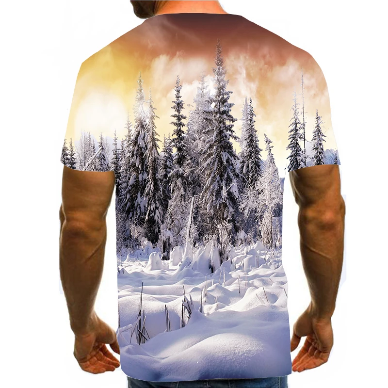 Men Graphic T Shirts 3D Print Shirt Round Neck Summer Short Sleeve Scenery Tops Snow Forest Tees
Men Graphic T Shirts 3D Print Shirt Round Neck Summer Short Sleeve Scenery Tops Snow Forest Tees