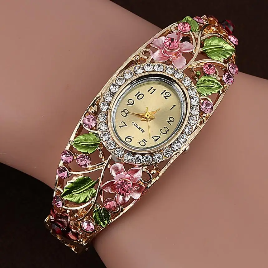 Women Watches Gold Plated Crystal Flower Bangle Bracelet Ladies Watch Luxury Brand Quartz Wristwatch Bayan Kol Saati Reloj Mujer
Women Watches Gold Plated Crystal Flower Bangle Bracelet Ladies Watch Luxury Brand Quartz Wristwatch Bayan Kol Saati Reloj Mujer