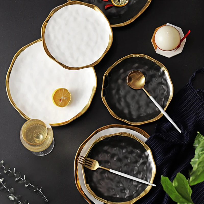 Gold Rim Ceramic Plate Nordic Dinner Set Cute Plates Decorative Dishes and Plates Sets Round Serving Tray Fruit Salad Dinnerware
Gold Rim Ceramic Plate Nordic Dinner Set Cute Plates Decorative Dishes and Plates Sets Round Serving Tray Fruit Salad Dinnerware