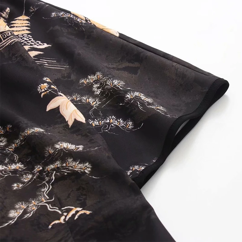 2021 Spring Summer Fashion Femme Robe Ink Painting Chinese Style Cheongsam Office Short Sleeve Turn-down Collar Women's Dress
2021 Spring Summer Fashion Femme Robe Ink Painting Chinese Style Cheongsam Office Short Sleeve Turn-down Collar Women's Dress