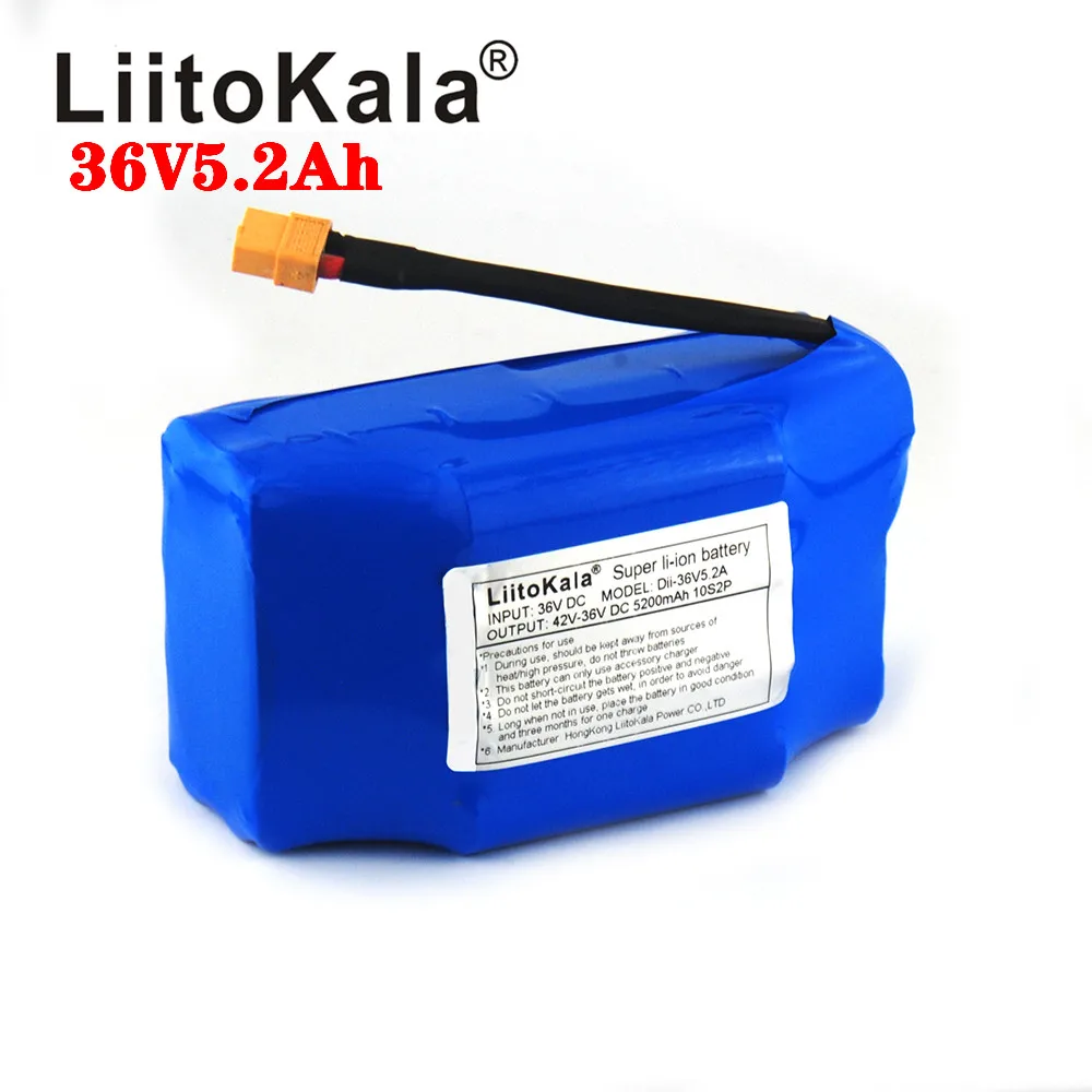 LiitoKala 36V 5.2Ah 5200mah high drain 2 wheel electric scooter self balancing lithium battery pack for Self-balancing Fits 6.5"
LiitoKala 36V 5.2Ah 5200mah high drain 2 wheel electric scooter self balancing lithium battery pack for Self-balancing Fits 6.5"
