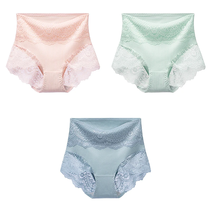 3PCS Plus Size Briefs Sexy Lace Panties For Women Lingerie Cotton Underwear Breathable Underpants Antibacterial Female Intimates
3PCS Plus Size Briefs Sexy Lace Panties For Women Lingerie Cotton Underwear Breathable Underpants Antibacterial Female Intimates