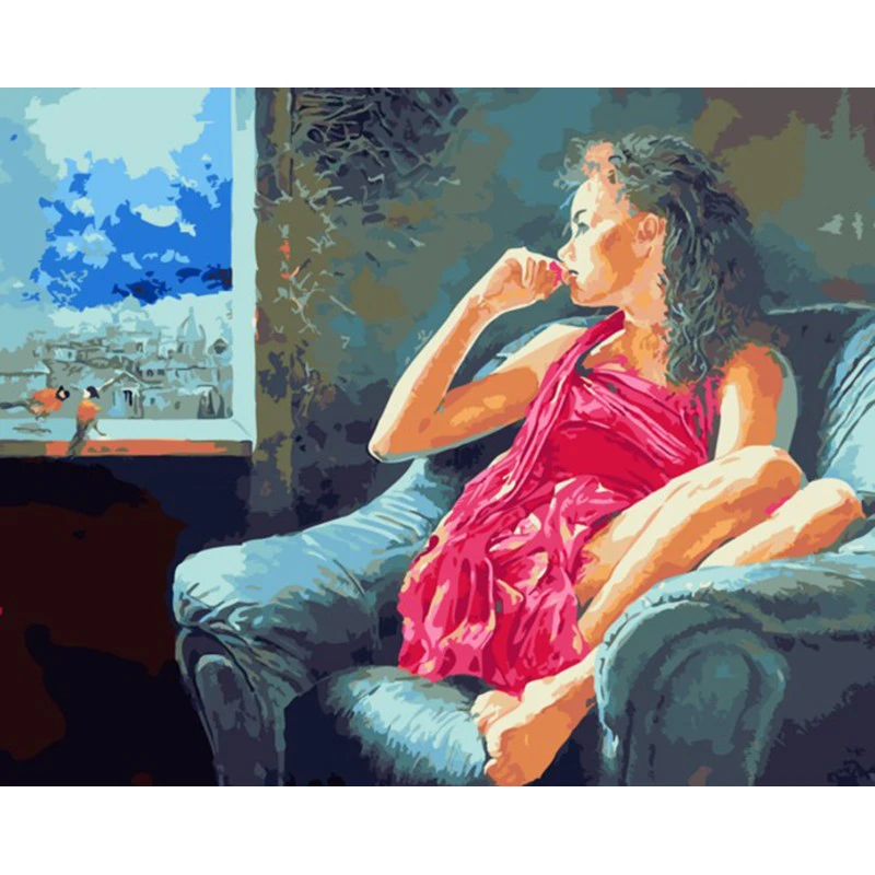 Painting By Number Girl Figure Acrylic Paint Coloring Drawing Handmade DIY Craft For Adults Frame 40x50 On Canvas Home Decor Art
Painting By Number Girl Figure Acrylic Paint Coloring Drawing Handmade DIY Craft For Adults Frame 40x50 On Canvas Home Decor Art