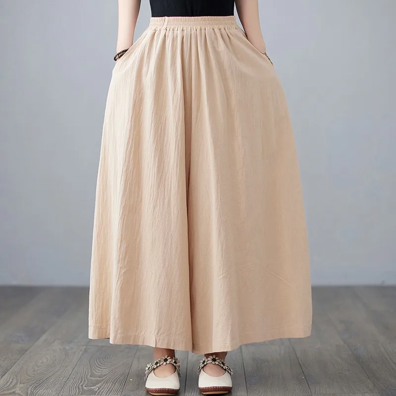 Women Cotton Linen Casual Pants New Arrival 2021 Summer Vintage Style Loose Comfortable Female Ankle-length Wide Leg Pants S4068
Women Cotton Linen Casual Pants New Arrival 2021 Summer Vintage Style Loose Comfortable Female Ankle-length Wide Leg Pants S4068