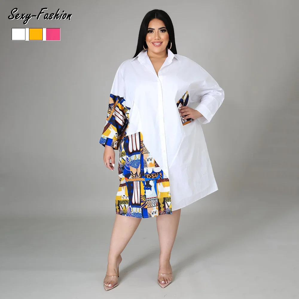 Somoshein 2021 Fashion Patchwork Women'S Dresses Plus Size Elegant Shirt Dress For Women Casual Single Breasted Knee-Length
Somoshein 2021 Fashion Patchwork Women'S Dresses Plus Size Elegant Shirt Dress For Women Casual Single Breasted Knee-Length