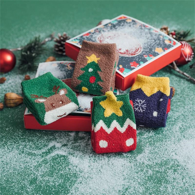 4 pairs Christmas Socks Box Set Winter Cotton Women Socks Keep Warm Female Sock Reindeer Tree Novelty Funny Socks Christmas Gift
4 pairs Christmas Socks Box Set Winter Cotton Women Socks Keep Warm Female Sock Reindeer Tree Novelty Funny Socks Christmas Gift