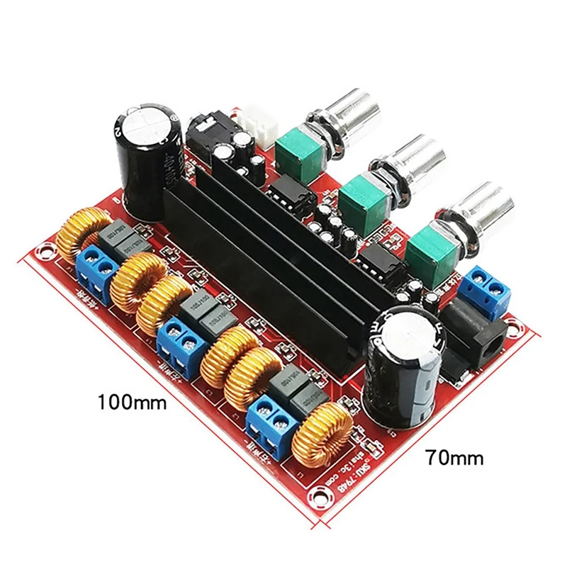 TPA3116D2 Digital Power Amplifier Board DC12-24V 2X50W+100W High Power 2.1 Channel Subwoofer Audio Power Amplifier Board
TPA3116D2 Digital Power Amplifier Board DC12-24V 2X50W+100W High Power 2.1 Channel Subwoofer Audio Power Amplifier Board