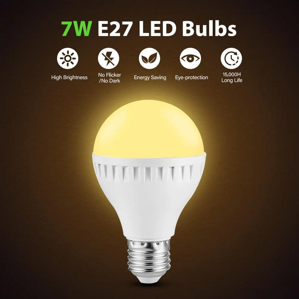 7W 24led Bulb E27 Plastic Shell Bulb Lamp For Floor Corridors Restaurants Warm White 85-265V Garage Workshop Light
7W 24led Bulb E27 Plastic Shell Bulb Lamp For Floor Corridors Restaurants Warm White 85-265V Garage Workshop Light