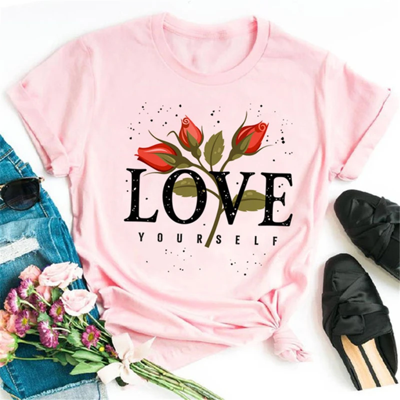 New Arrival Fashion Letter Geometric Flower Women Top Short Sleeve Female T-shirt O-Neck Pink Loose Clothes 32367
New Arrival Fashion Letter Geometric Flower Women Top Short Sleeve Female T-shirt O-Neck Pink Loose Clothes 32367