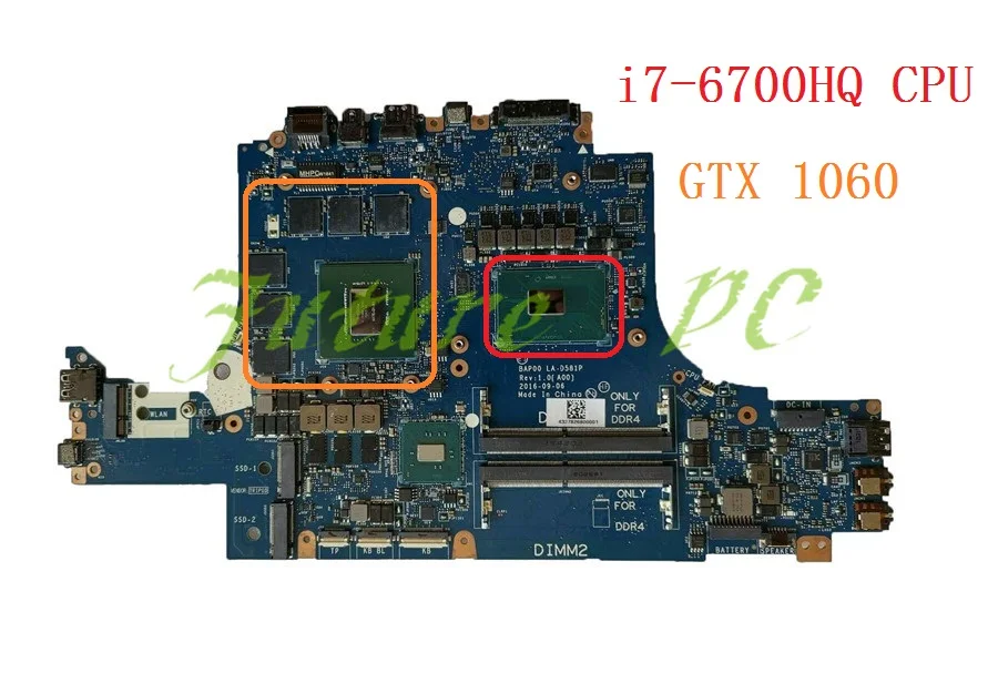 JOUTNDLN кабель для Dell Alienware 13 R3 Материнская плата ноутбука w/i7-6700HQ процессор GTX 1060 KRXJP 0