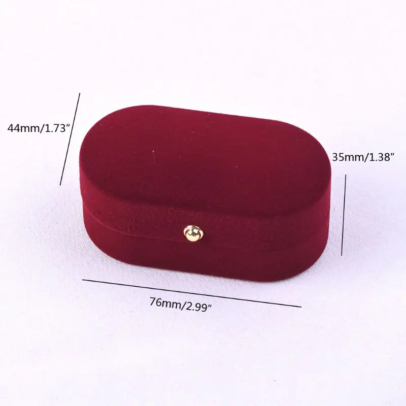 95AB Luxurious Velvet Oval Shape Red Ring Jewelry Box with Matching Two Piece Packer for Engagement Proposal Jewelry Display
95AB Luxurious Velvet Oval Shape Red Ring Jewelry Box with Matching Two Piece Packer for Engagement Proposal Jewelry Display