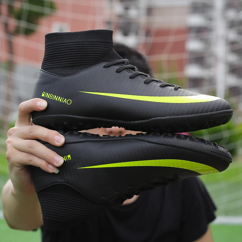 Indoor Soccer Shoes for Men High-top Football Shoes Original Turf Futsal Training Sneakers Nonslip Shockproof Soccer Cleats Kids
Indoor Soccer Shoes for Men High-top Football Shoes Original Turf Futsal Training Sneakers Nonslip Shockproof Soccer Cleats Kids